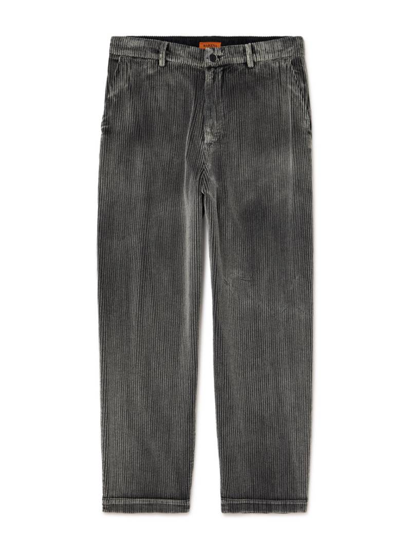 Barena - Canasta Straight-Leg Garment-Dyed Cotton-Corduroy Trousers - Men - Gray - IT 54 von Barena