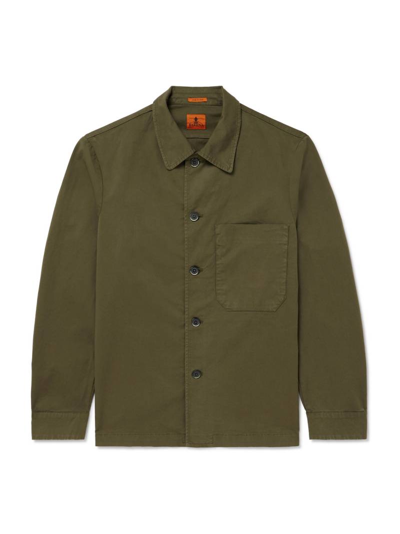 Barena - Cedrone Garment-Dyed Stretch Cotton-Gabardine Overshirt - Men - Green - IT 50 von Barena