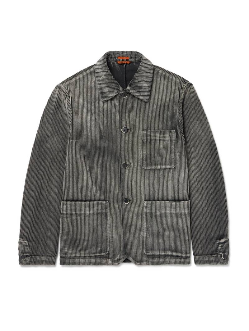 Barena - Garment-Dyed Cotton-Corduroy Overshirt - Men - Gray - IT 48 von Barena