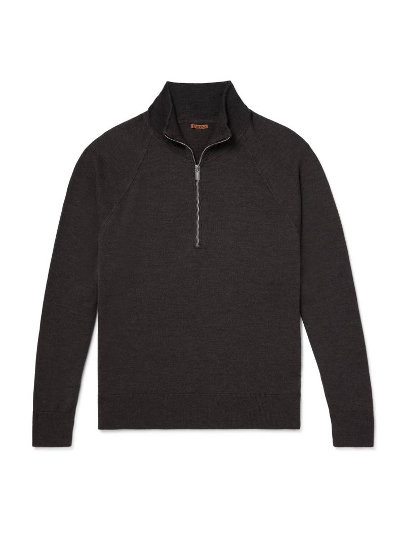 Barena - Merino Wool Half-Zip Sweater - Men - Brown - XXL von Barena