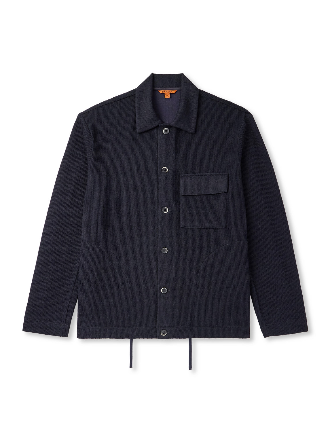 Barena - Ribbed Jersey Blouson Jacket - Men - Blue - XXL Barena - Ribbed Jersey Blouson Jacket - Men - Blue - XXL von Barena