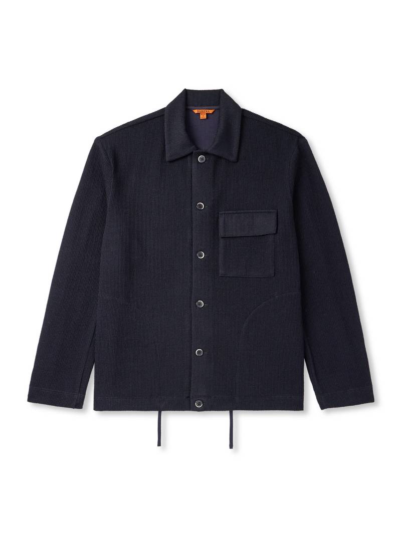 Barena - Ribbed Jersey Blouson Jacket - Men - Blue - XXL Barena - Ribbed Jersey Blouson Jacket - Men - Blue - XXL von Barena