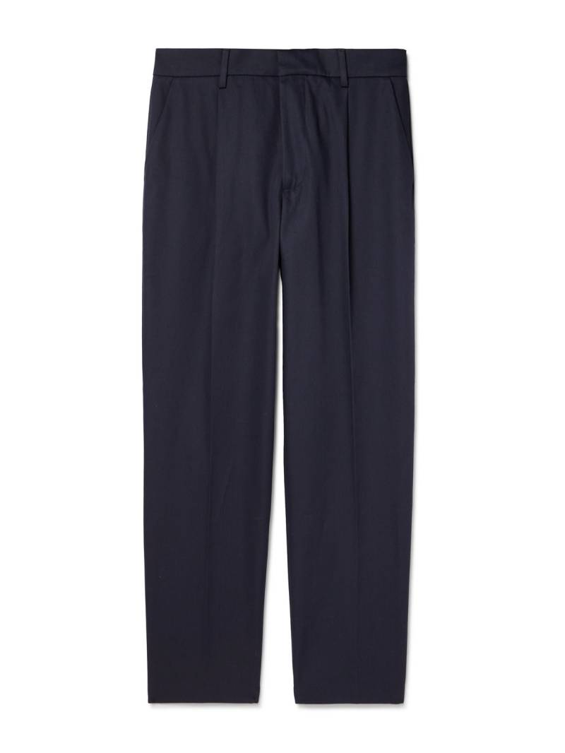 Barena - Straight-Leg Pleated Cotton-Gabardine Trousers - Men - Blue - IT 54 von Barena