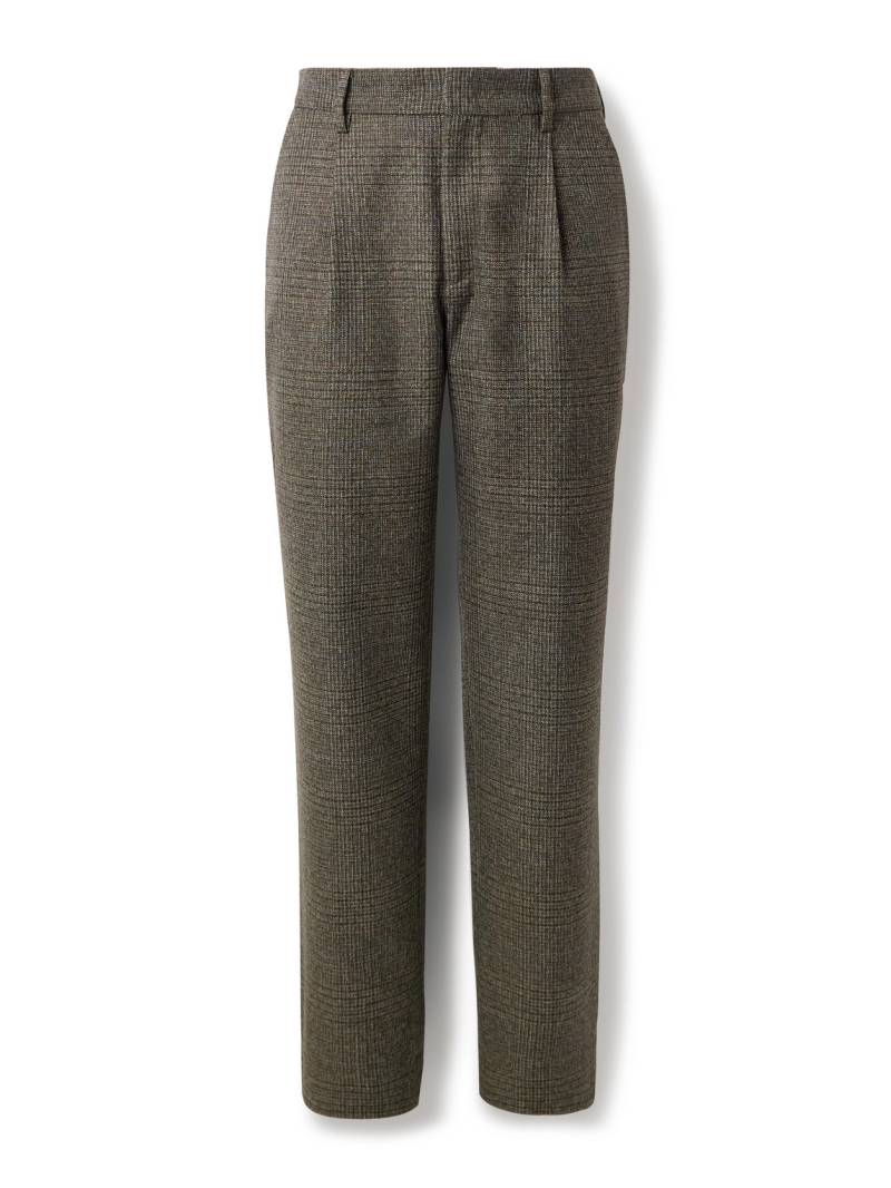 Barena - Straight-Leg Pleated Prince of Wales Checked Virgin Wool Trousers - Men - Gray - IT 46 von Barena