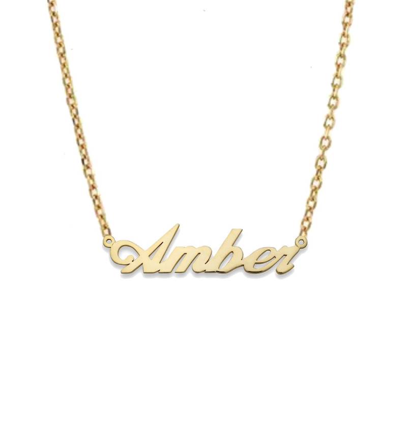 Moderne Vergoldete Namenskette Mit Anhänger von BargainBazaarJewelry
