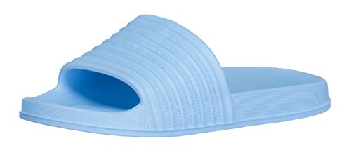 Brandsseller Damen Badepantolette/Badelatschen/Badeschuhe/Freizeitschuh/Sommerschuh - Farbe: Blau - Größe: 36 von Brandsseller