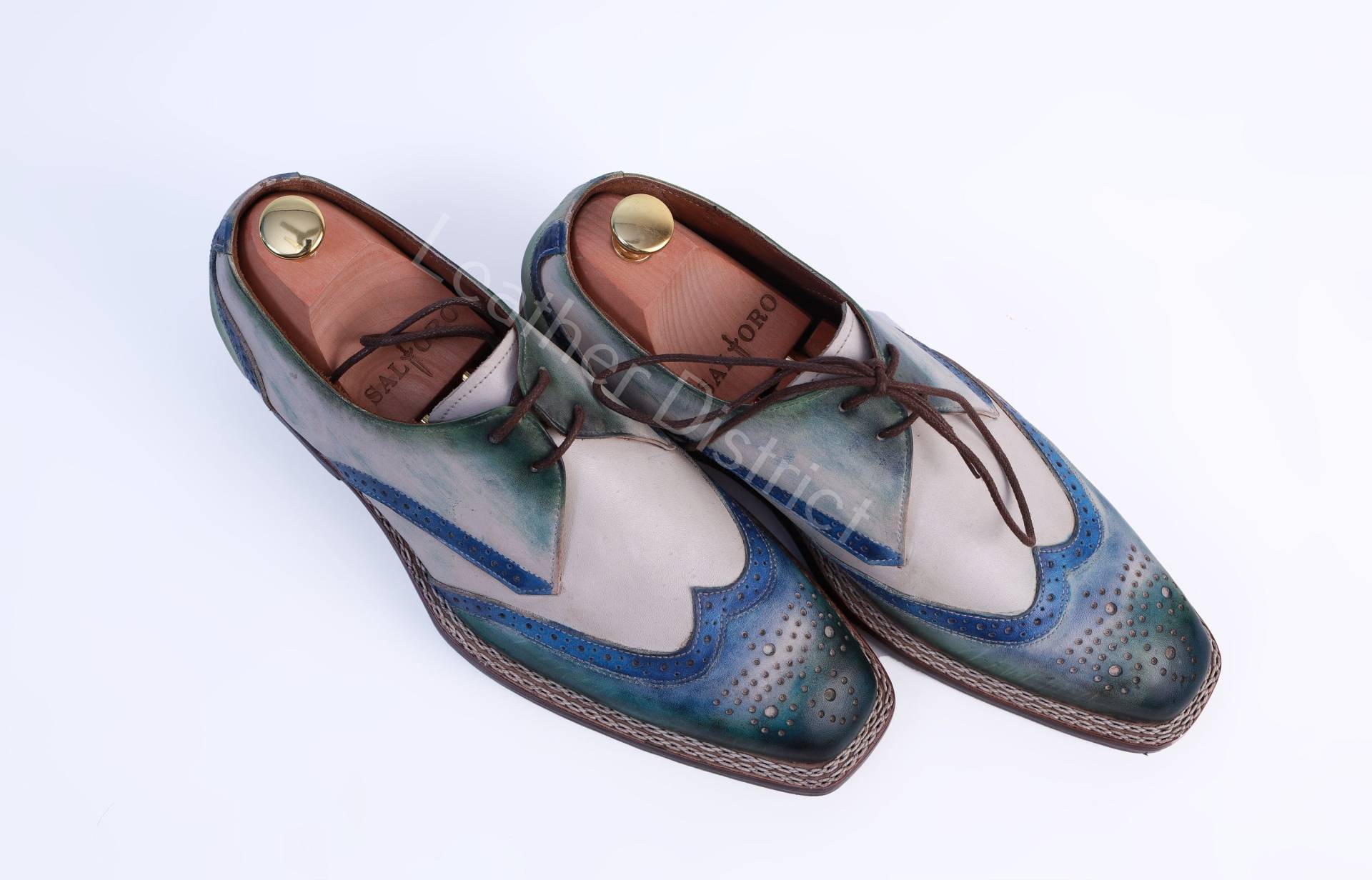 Herren Anzug Schuhe | Männer Patina Oxford-Schuhe Handgemachte Oxford Rahmengenähte Brogue Einzigartige Schnürschuhe von BarismilLeathers