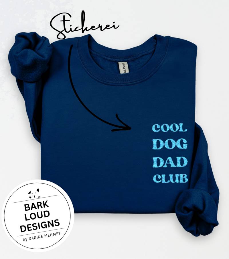Bestickter Pullover Für Hundepapa, Dog Dad Pullover, Bestickter Hund, Geschenk Hunde Besitzer, Eu von BarkLoudDesigns