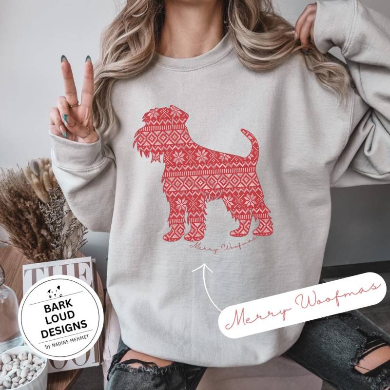 Schnauzer Weihnachtspullover, Lustiger Weihnachtspulli, Weihnachtspullover Damen, Geschenk Schnauzer, Liebhaber, Eu von BarkLoudDesigns