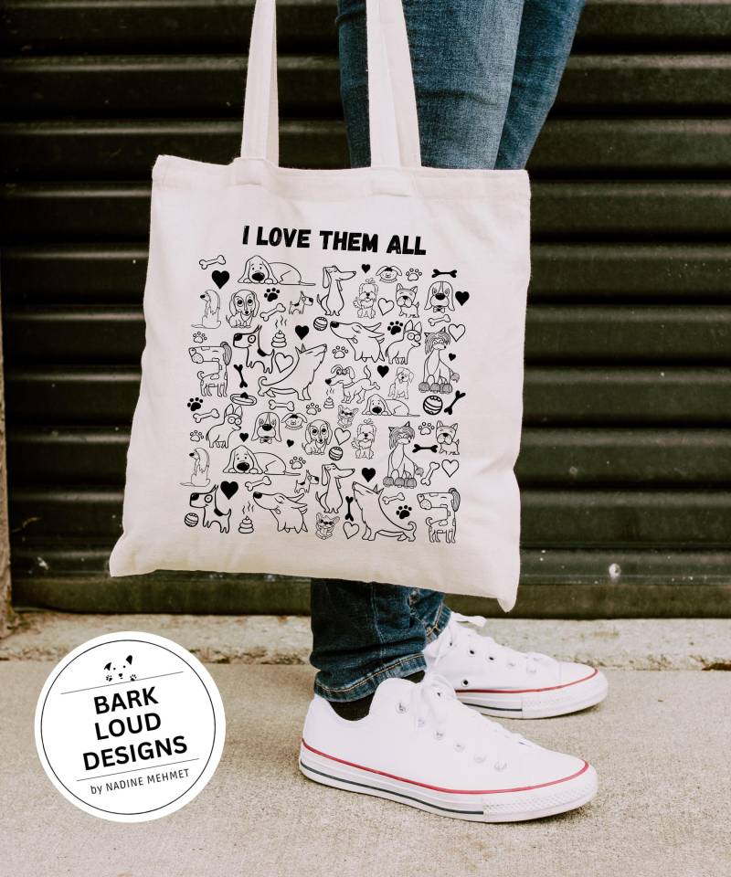 stoffbeutel Mit Hundespruch, Hundemama Tragetasche, Geschenk Für Hundeliebhaber, Hundefans, Baumwolltasche Hund, Eu von BarkLoudDesigns