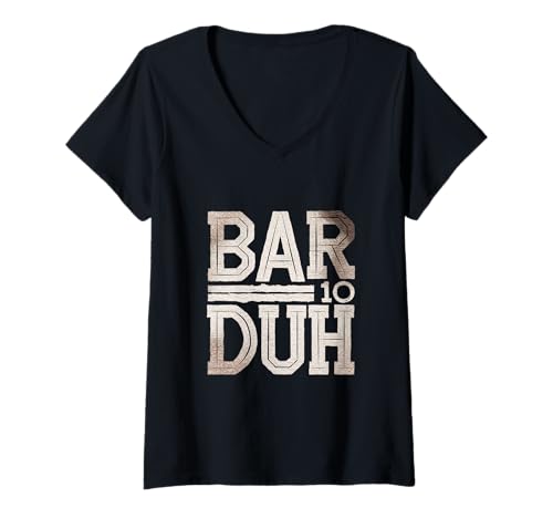 Damen Bar 10 Duh Barkeeper Party Mixologe - T-Shirt mit V-Ausschnitt Damen Bar 10 Duh Barkeeper Party Mixologe - T-Shirt mit V-Ausschnitt von Barkeeper lacht beim Clubbing