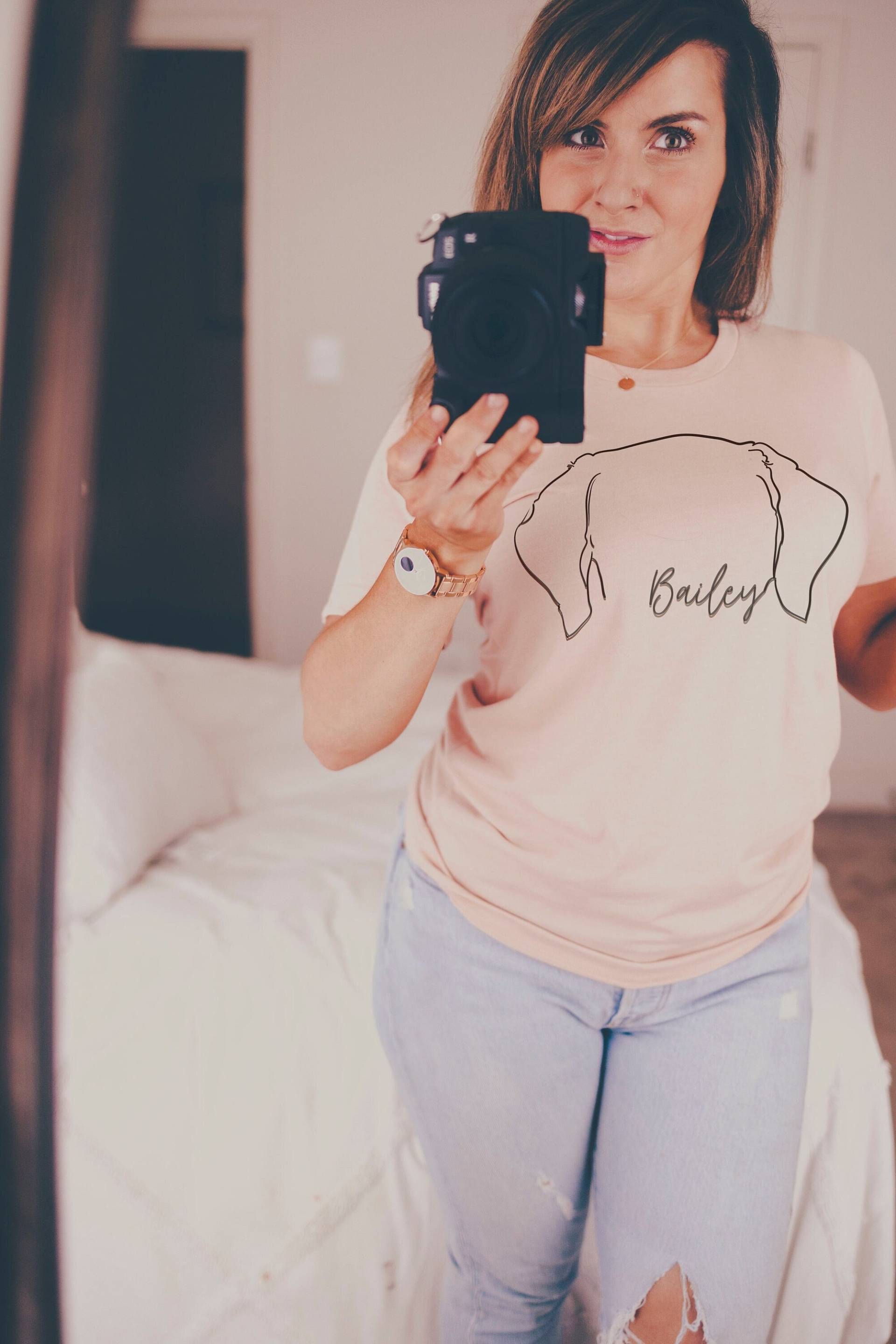 Personalisiertes Haustier Ohr Shirt Hunde Portrait Shirt Personalisiertes Haustier Ohr Shirt Hunde Portrait Shirt von BarkleyandWagz