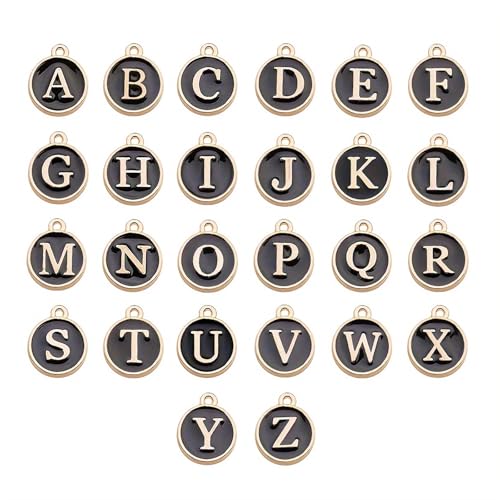 Barlone Charms Buchstaben Anhänger für Armbänder, 26 Stück A-Z Charms Anhänger Buchstaben Metall, für DIY Schmuck Namen Halskette Armband Herstellung Barlone Charms Buchstaben Anhänger für Armbänder, 26 Stück A-Z Charms Anhänger Buchstaben Metall, für DIY Schmuck Namen Halskette Armband Herstellung von Barlone