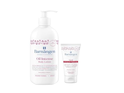 Barnängen Body Lotion Oil Intense, 400 ml, mit Cold Cream & Barnängen Handcreme SOS Vard, 75 ml, für trocken bis sehr trockene Haut, Vegane Formel, Dermatologisch getestet Barnängen Body Lotion Oil Intense, 400 ml, mit Cold Cream & Barnängen Handcreme SOS Vard, 75 ml, für trocken bis sehr trockene Haut, Vegane Formel, Dermatologisch getestet von Barnängen