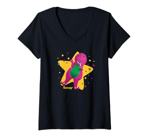Damen Barney - Barney Star T-Shirt mit V-Ausschnitt Damen Barney - Barney Star T-Shirt mit V-Ausschnitt von Barney