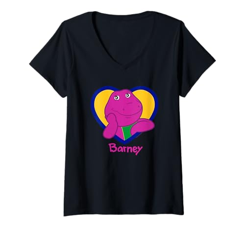 Damen Barney - Herz T-Shirt mit V-Ausschnitt Damen Barney - Herz T-Shirt mit V-Ausschnitt von Barney