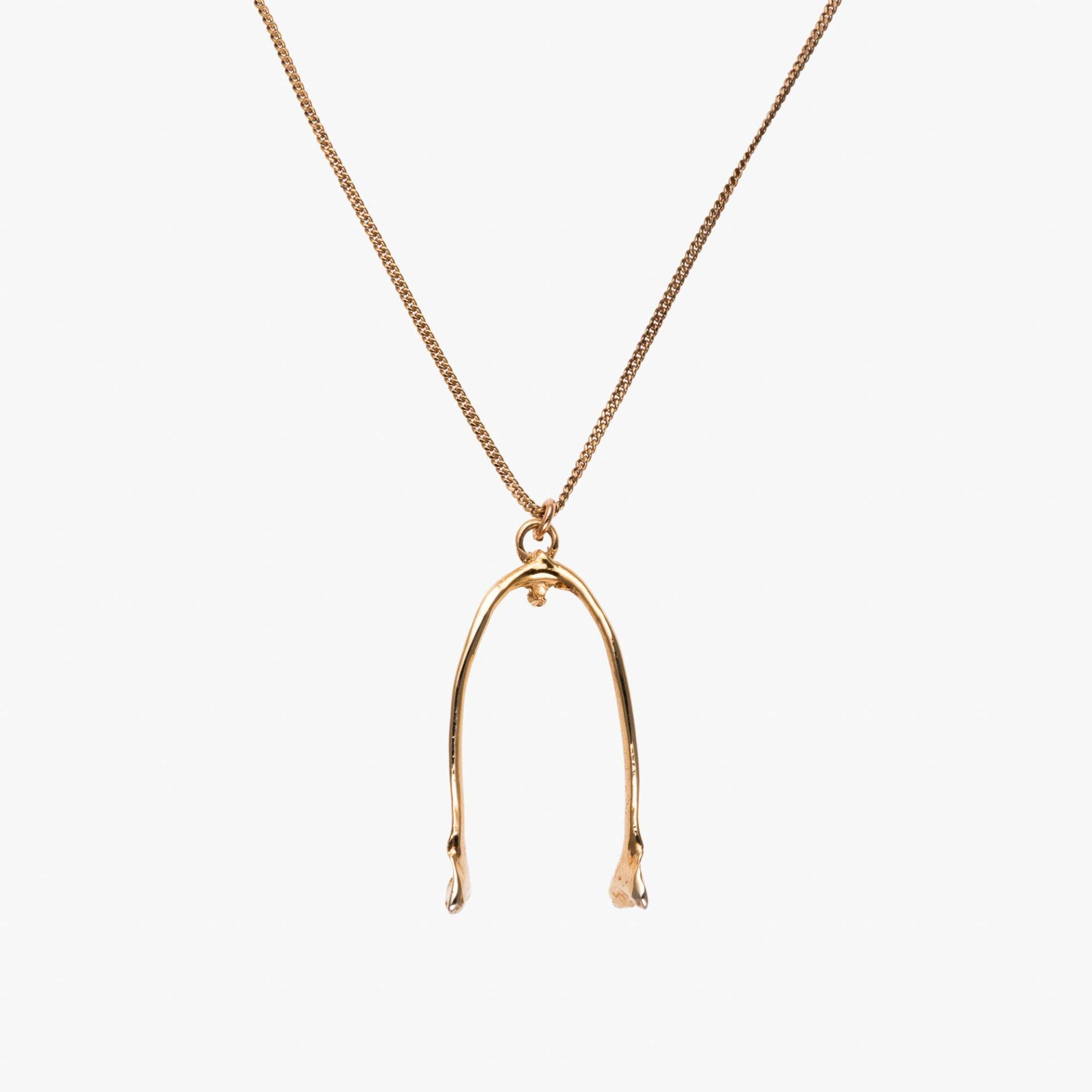 Rose Gold Krähe Wishbone Halskette Rose Gold Krähe Wishbone Halskette von BaroccoJewellery