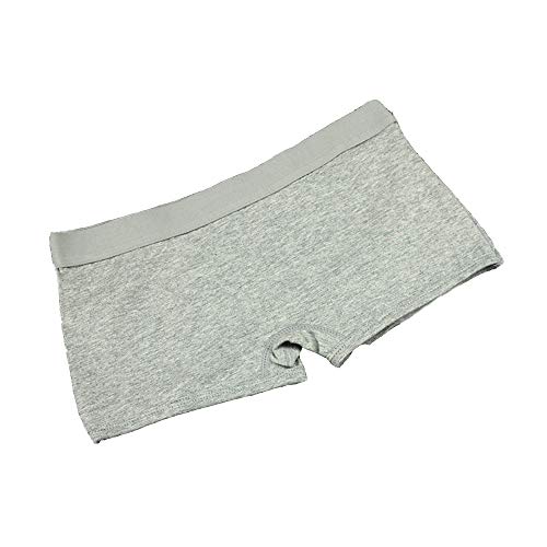 BaronHong 100% Baumwolle Pure Color Boyshort 3er Pack Boxershorts für Tomboy Trans Lesbian (grau, L) von BaronHong