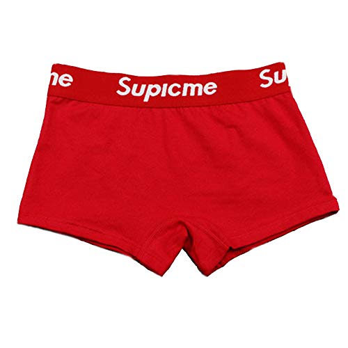 BaronHong 3er Boxer Briefs für Tomboy Cotton Fashion Letters Boyshort Trans Lesben (rot, M) von BaronHong