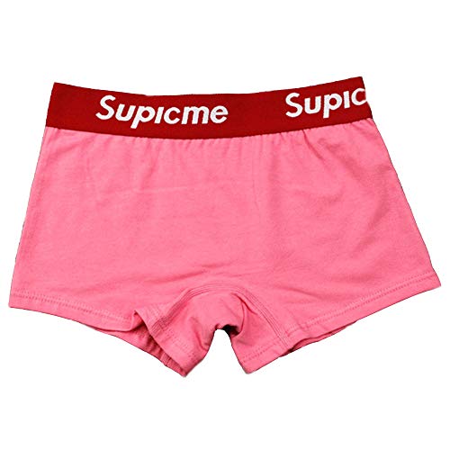 BaronHong 3er Pack Boxer Briefs für Tomboy Cotton Fashion Buchstaben Boyshort Trans Lesben (pink, XXL) von BaronHong