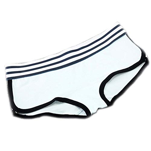 BaronHong 3er Pack Boxer Briefs für Tomboy Trans Lesbian Cotton Stripes Boyshort (weiß, XL) von BaronHong