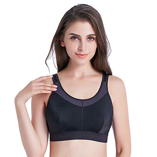 BaronHong Bralette BH Sport Yoga BH für künstliche Brüste Silikonbrust Crossdresser Mastektomie (schwarz, 85B) von BaronHong