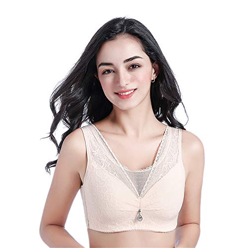 BaronHong Bralette-BH für künstliche Brüste Silikonbrust Crossdresser Mastektomie; Lace Mesh (nackt, 85B) von BaronHong