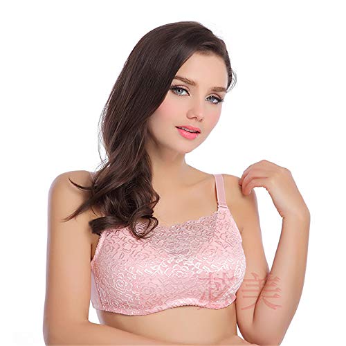 BaronHong Bralette-BH für künstliche Brüste Silikonbrust Crossdresser Mastektomie (pink, 85A) von BaronHong