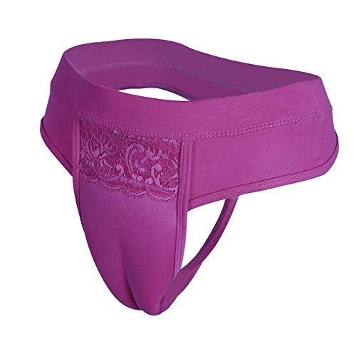 BaronHong - Camel Toe - Gaff Panty-Slip für Crossdresser Transgender (Pflaumen-Tanga, L) von BaronHong