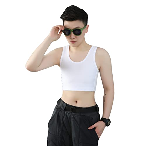 BaronHong Chest Binder Atmungsaktive Mesh Elastic Shapewear für Tomboy Trans Lesbian (weiß, S) von BaronHong