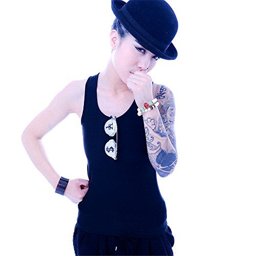 BaronHong Chest Binder Kurze Korsett Sport BH Weste Tank Top Unterwäsche für Tomboy Lesben (schwarz, M) von BaronHong