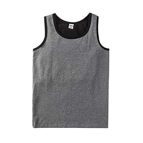 BaronHong Cotton Breathable Chest Binder Langes Tanktop für Tomboy Trans Lesbian (grau, 2XL) von BaronHong