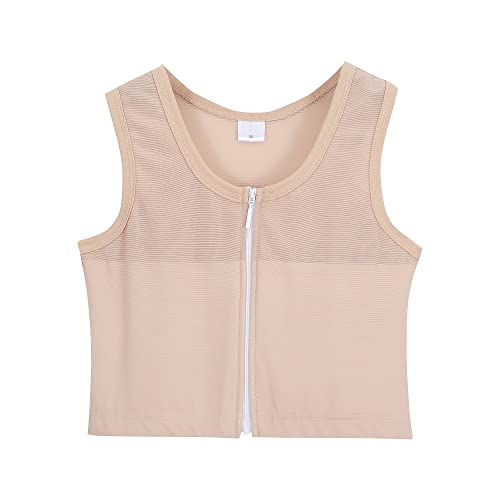 BaronHong Damen Pullover Brust Binder BH für junge Transgender Tomboy FTM Atmungsaktives Polster Abnehmbar Ohne Haken(Nude,M) von BaronHong