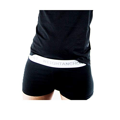 BaronHong Double-Layer-Baumwolle Boyshort Boxershorts für Tomboy Trans Lesben (schwarz, M) von BaronHong