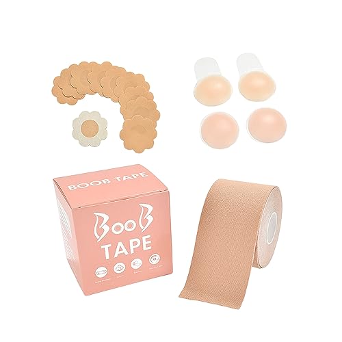 BaronHong FTM Trans Boob Tape zur Brustbindung; sicher für empfindliche Haut, passend für Körbchen A-DD; Boob Shaper in jeder gewünschten Form (nackt, M) von BaronHong