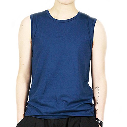 BaronHong Frauen Lesbische Tomboy Baumwolle Bunte Tank Top Weste Brust Binder Stärkere Bandage (blau, XXL) von BaronHong