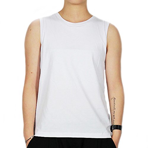 BaronHong Frauen Lesbische Tomboy Baumwolle Bunte Tank Top Weste Brust Binder Stärkere Bandage (weiß, M) von BaronHong