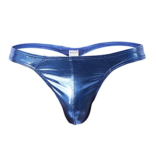 BaronHong Herren 3er Pack Vergoldung Stretch Tanga T-Back Sexy Unterwäsche(Blau,L) von BaronHong