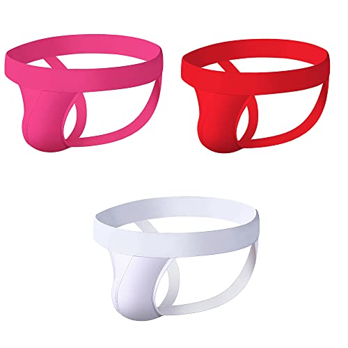 BaronHong Herren Athletic Supporter Performance Jockstrap Elastischer Bund Einfarbige Unterwäsche (3er-Pack(C),XL) von BaronHong