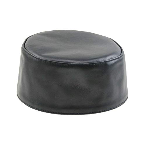BaronHong Herren 'Muslim Gebet Hut Mütze Echtes Schafsleder (61, schwarz) von BaronHong