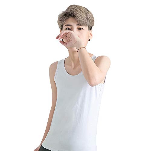 BaronHong Long Chest Binder CottonVest Tank Top für Tomboy Trans Lesbian Outwear (weiß, L) von BaronHong