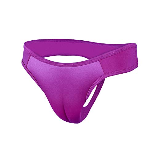 BaronHong Männer versteckt Gaff Panty Shaping Pant Slip Tanga für Crossdresser Transgender Unterwäsche (Plum-Thong, L) von BaronHong