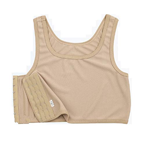 BaronHong Mesh Chest Binder 3 Hakenreihen für Tomboy Trans Lesbian (nackt, 2XL) von BaronHong