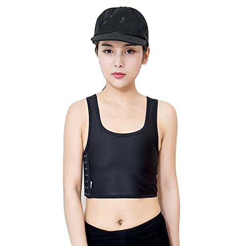 BaronHong Mesh Chest Binder 3 Hakenreihen für Tomboy Trans Lesbian (schwarz, M) von BaronHong