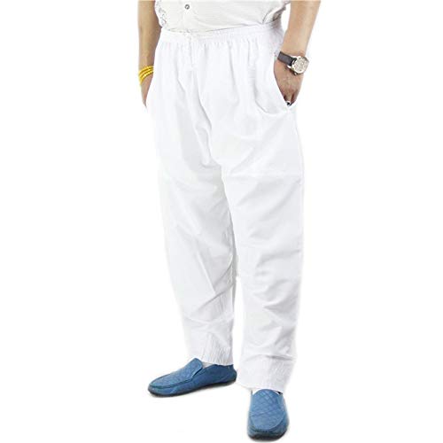 BaronHong Muslim Gebet Kleid Männer 's islamischen Nahen Osten arabische Hosen (weiß, XL) von BaronHong