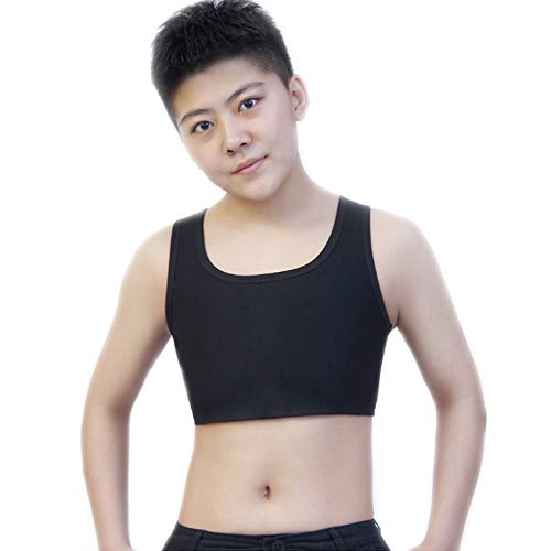 BaronHong Pull On Verschluss Brust Binder für Tomboy Trans Lesbian Gummiband (schwarz, M) von BaronHong