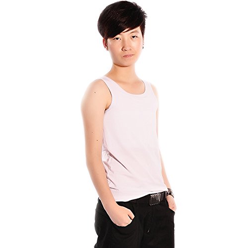 BaronHong Sommer Baumwolle Brust Binder Korsett Lange Tank Top für Tomboy Trans Lesben (weiß, M) von BaronHong