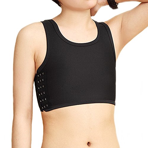 BaronHong Sport BH Brust Binder Atmungsaktives Mesh Korsett Für Tomboy Trans Lesben (schwarz, L) von BaronHong