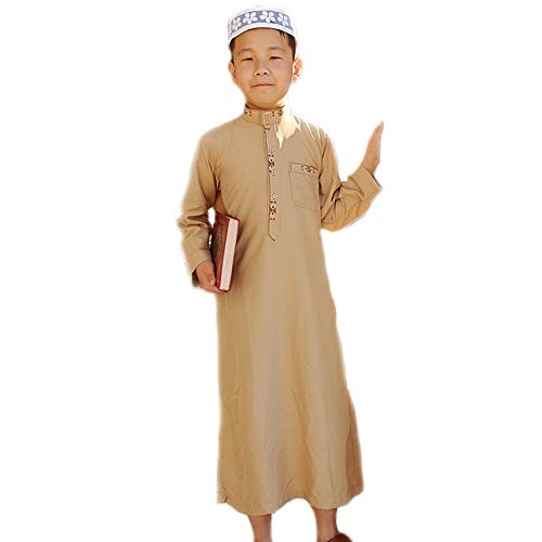 BaronHong Stickerei Muslimische Kinder Jungen Saudi Thobe Robe Abaya Islamische Arabische Kandoura (123284,52) von BaronHong