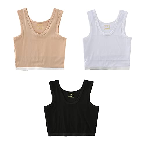 BaronHong Tomboy Chest Binder Robustes, dehnbares Pullover-Mesh-Tanktop für Männer (3er-Pack, L) von BaronHong
